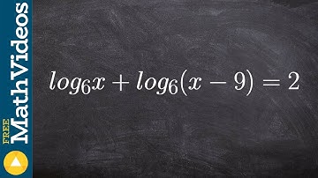 How to use the product rule of logarithms to solve an equation, log6 (x) +log6 (x-9)=2