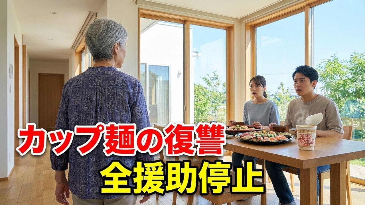 「母さんはカップ麺ね」2700万貢いだ母の静かな復讐。全援助を停止した1週間後、息子夫婦の末路がヤバすぎる…