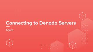 Agora: Connecting to the Denodo Servers