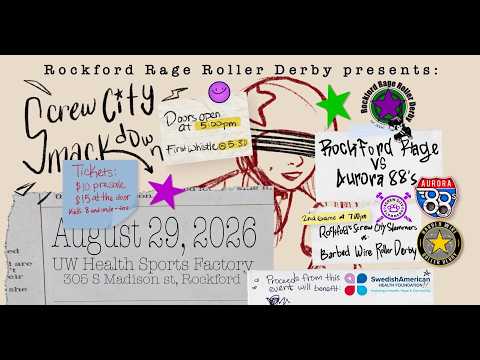 Rockford Rage 20 Years of Derby Season Closer vs Cosmic Dolls