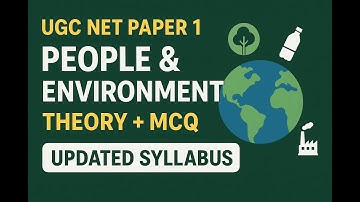 UGC NET 2025 : Paper-1 Environment Theory +MCQ । Net First Paper Important & Expected MCQ & Question