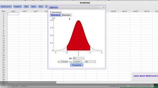 Statistics T-value with Table and StatCrunch