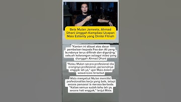 Bela Mulan Jameela, Ahmad Dhani Unggah Kompilasi Ucapan Maia Estianty yang Dinilai Fitnah #shorts