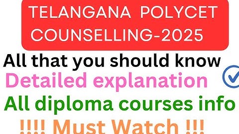 TG POLYCET 2025 counselling web options