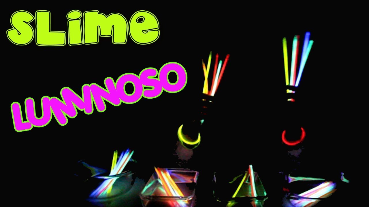Slime luminoso y fluorescente que brilla en la oscuridad | Con luz química !