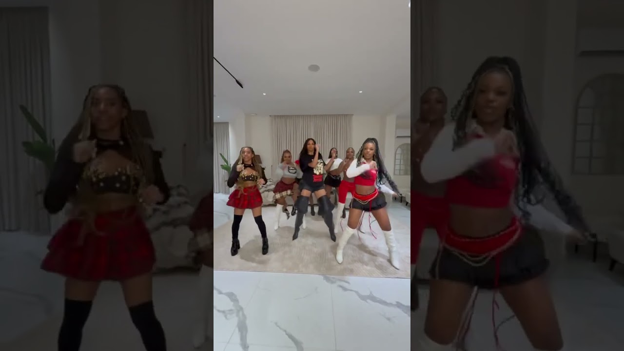 Ciara with a crew in Lagos Nigeria dancing on Tiktok