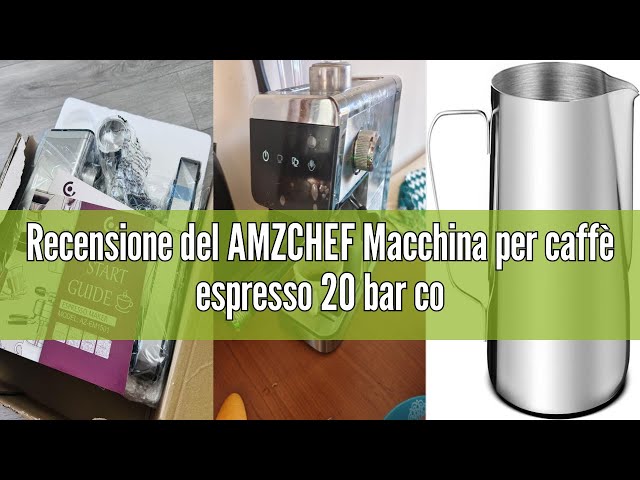 Macchina Caffè Espresso AMZCHEF 20 Bar - Compatta, Con Schiumalatte, Serbatoio 1.2L, Acciaio Inox - Foto 9
