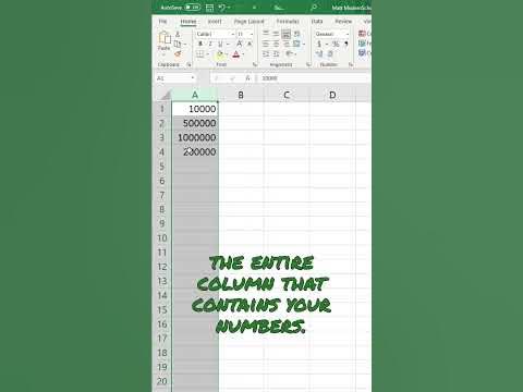 How to Add Commas to Numbers in Excel - YouTube