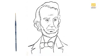 Abraham Lincoln drawing II How to draw Abraham Lincoln drawing step by step II #artjanag