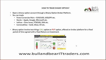 Introduction to Binary Options Lesson 1 by Soumik Banerjee (Sam)  PUBLIC LESSON 1 ONLY