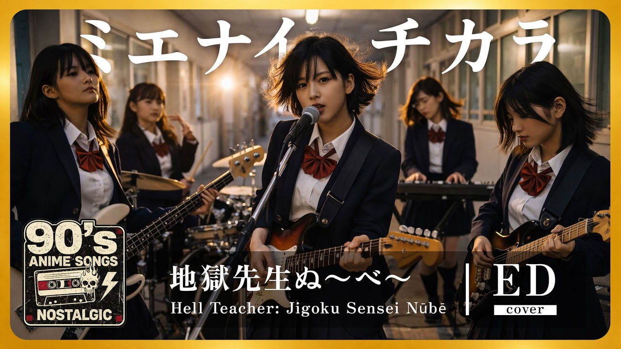 Hell Teacher Nube 1st ED｜Mienai Chikara (B'z)｜90s Anime Song AI