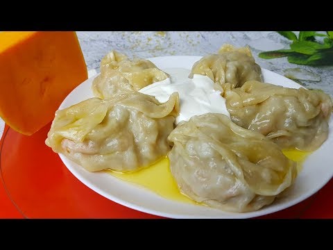 Манты с тыквой и мясом цыганка готовит. Gipsy cuisine.