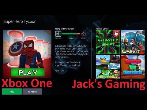 Roblox On Xbox Super Hero Tycoon Turning Into Doctor Strange Part 3 Jack S Gaming Let S Play Index - code for youtuber tycoon hiddo on roblox