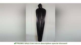 100% Latex Rubber Jumpsuit Sleeveless Fullbody Catsuit Sleeping Bags Bodysuit With Hood 0.4Mm S-L