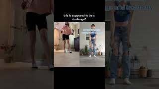 asian girl tries the hip mobility challenge shorts