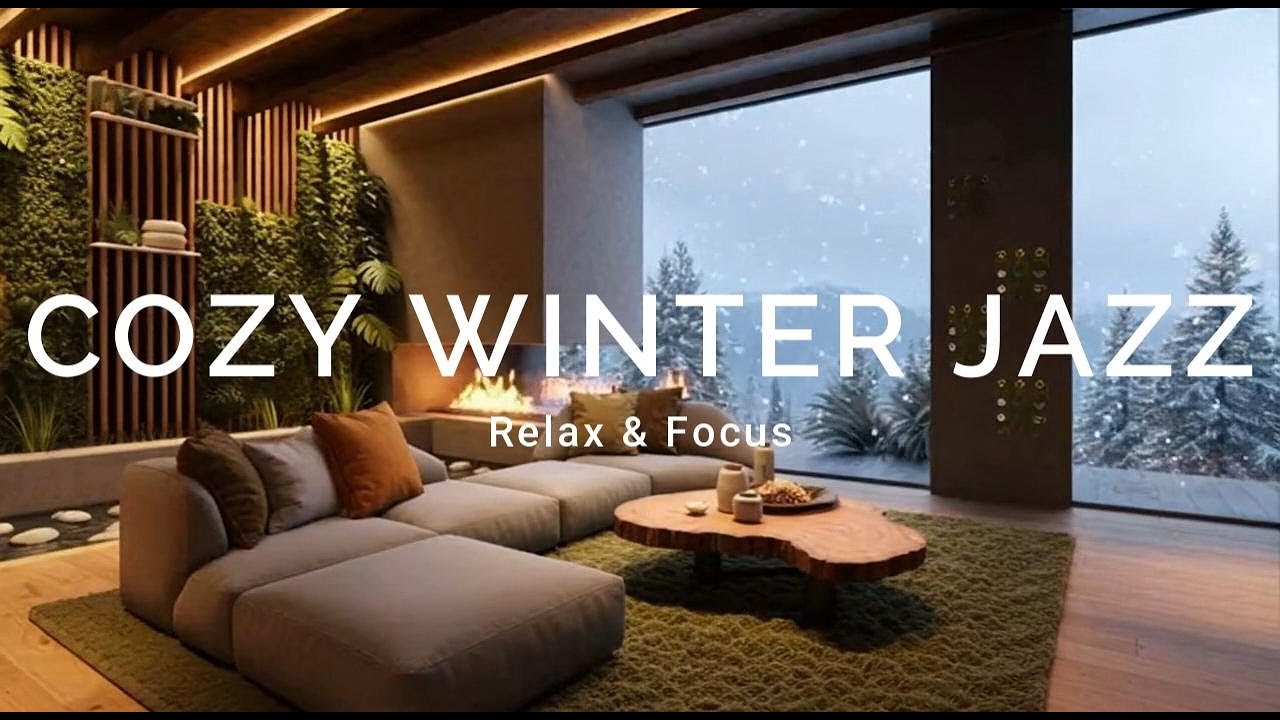 Cozy Winter Jazz Instrumental Music With No Lyrics For Relax & Focus 🎺❄️