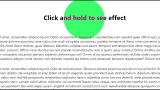 Famous Effect on click and hold. JS & CSS Profile