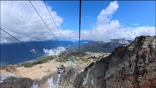 Down the Peak Express Chairlift on Whistler Mountain 