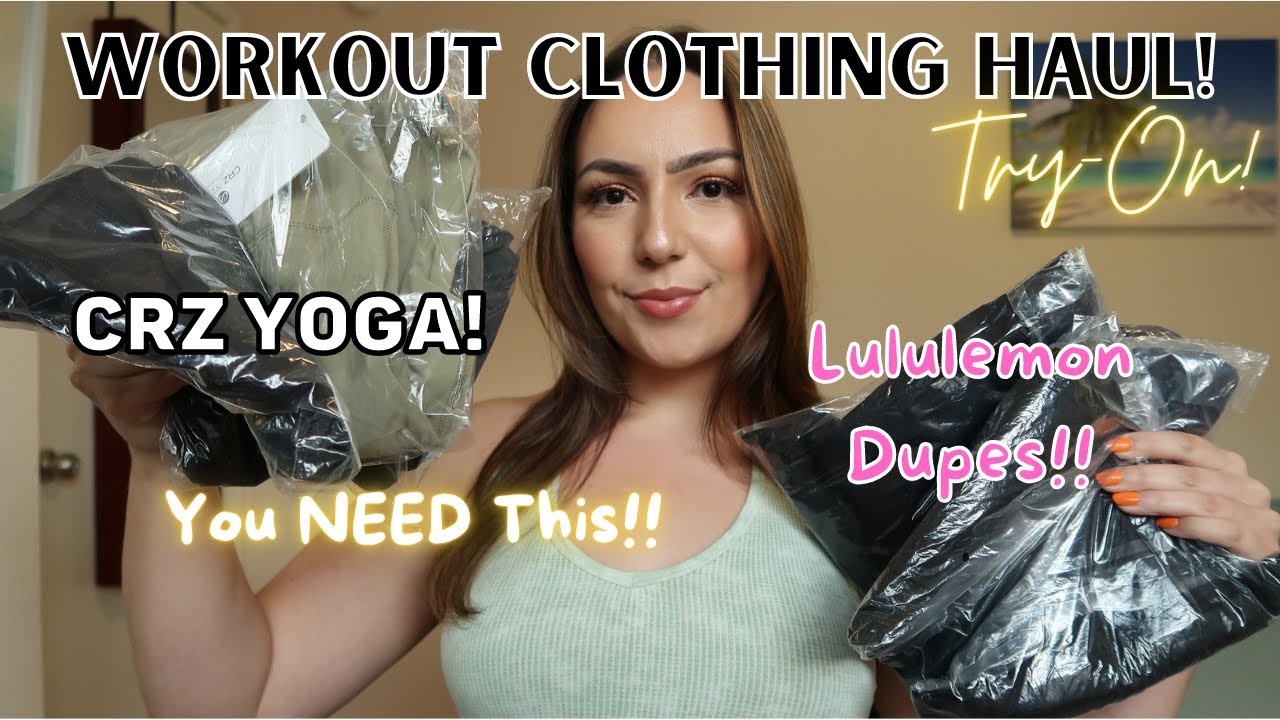 Workout Clothing Haul! CRZ YOGA Try On Haul | Lululemon Dupe! BIKER SHORTS | Cheap Dupe*
