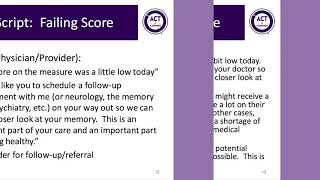 Communicating Results of Cognitive Assessment to Patients and Healthcare Providers