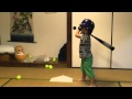 野球小僧ユウキ　バッティング練習11（3歳9ヶ月）