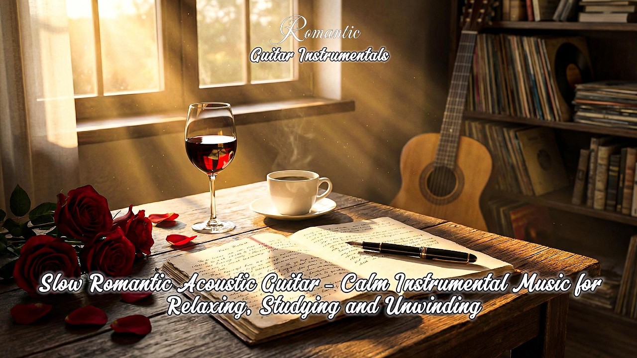 Slow Romantic Acoustic Guitar – Calm Instrumental Music for Relaxing, Studying and Unwinding