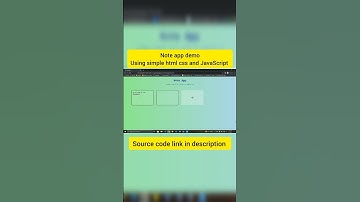 I created Note app using html CSS and JavaScript #short #youtubeshorts #shorts #reels #app