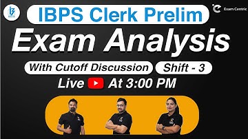 IBPS Clerk Pre Exam Analysis 2020 | 5 DEC, Shift3 | Expected Cutoff | Complete Discussion | LIVE🔴