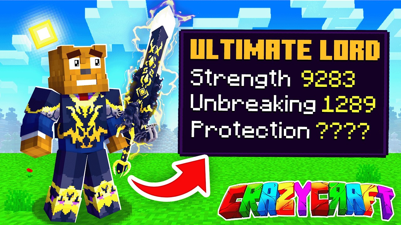 Crafting The Ultimate God Armor In Minecraft Crazy Craft