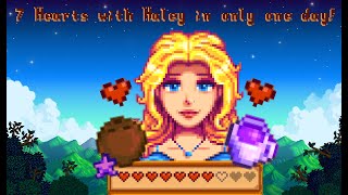 How to get Haley to 7 hearts in one day Stardew Valley 1 6