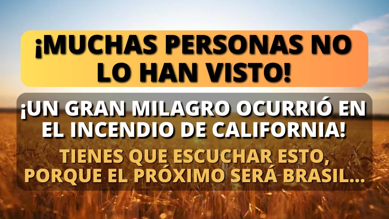 😰 UN INMENSO MILAGRO FUE CAPTADO POR LA CÁMARA DE UN DRON EN EL INCENDIO.... ✨Dios dice ✨