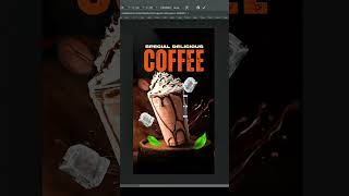 Tutorial || cold coffee poster design in photoshop #smartphone #photoshop #tutorial #shorts