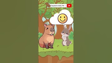 Capybara Took Rabbit To A Suprised Place - Capybara Daily Life - Cartoon For Kid