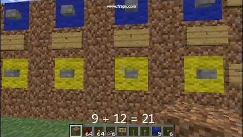 MINECRAFT REDSTONE Simple 4-bit Addition Machine
