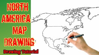 Learn how to draw North America Map | How draw a map | world map drawing