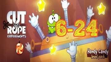 Cut the Rope Experiments 6-24 Walkthrough - Handy Candy