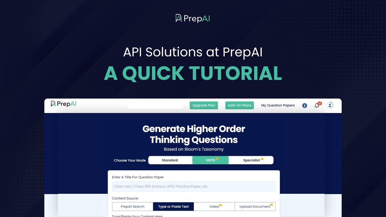 API Solutions on PrepAI | Where to Find the API Documentation - YouTube