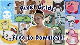 Cute tapestry crochet patterns! / Pixel Grid Crochet inspo + FREE designs / ideas 🖼️
