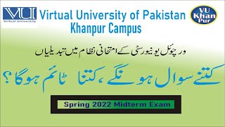 VU New Exam Software || Syllabus| Mid term Exam 2022 screenshot 2
