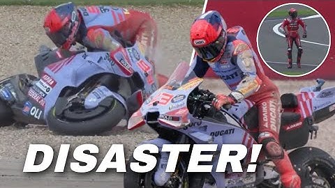 BIG DRAMA!!! Marc Marquez and Pecco Bagnaia Crash in Sprint Race MotoGP BritishGP Silverstone 2024