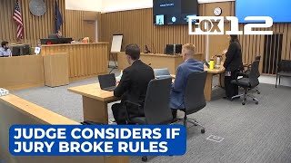 Multnomah Co. judge to hold hearing on if jury broke court rules in murder trial