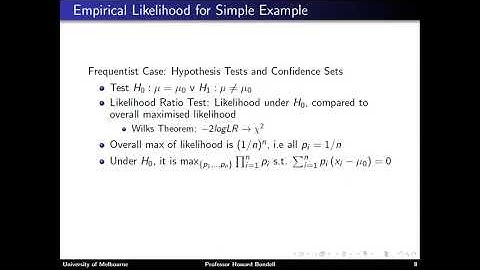 Howard Bondell - Bayesian inference using estimating equations via empirical likelihood