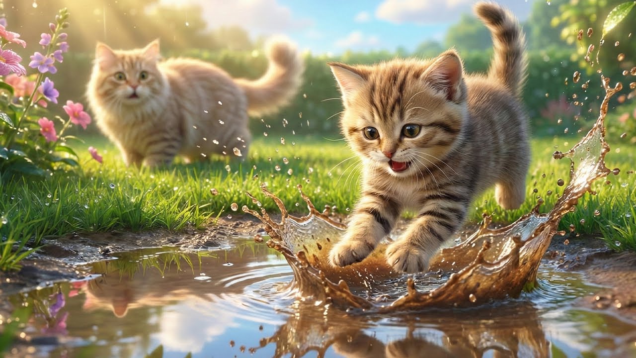 Muddy Kitten Gets a Bath! 🛁 Cooking Lunch & Sleepy Cuddles (So Cute!)