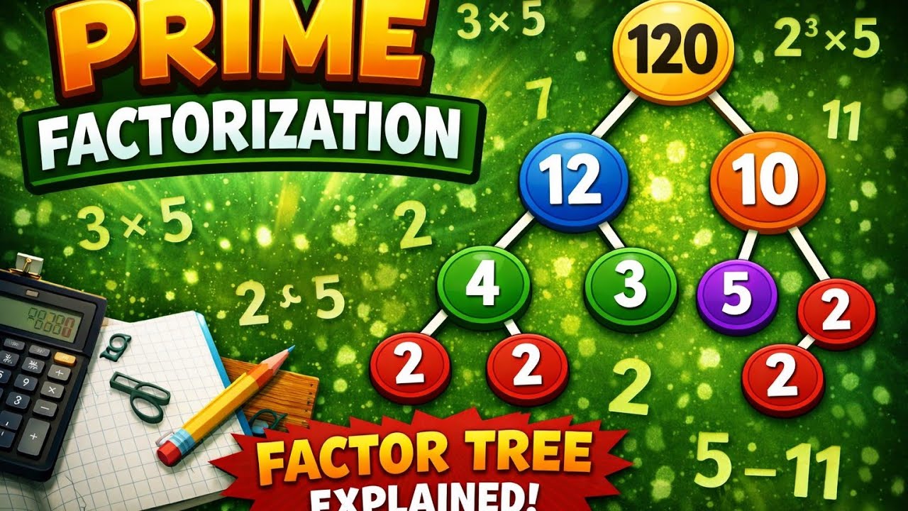 Prime Factorization Easy Trick 🔥 | Factor Tree Method | Maths 
