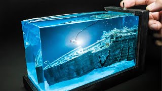 TITANIC WRECK discovered by submarine DIORAMA\/ How to make\/ DIY