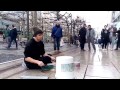 Street drummer in Frankfurt/Zeil - in FPV