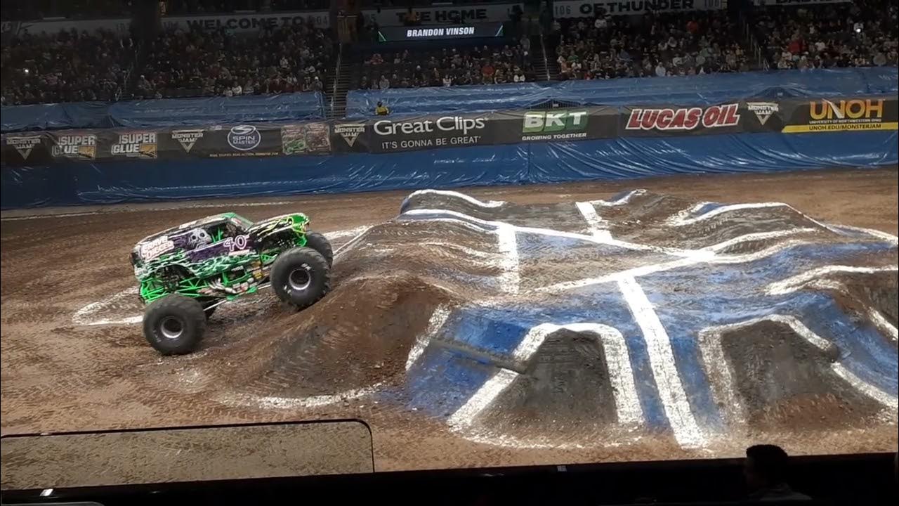 Monster Jam OKC 2/29/2022 2 wheel skills Grave Digger YouTube