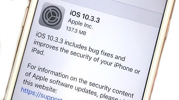 iOS 10.3.3 Released!  - What