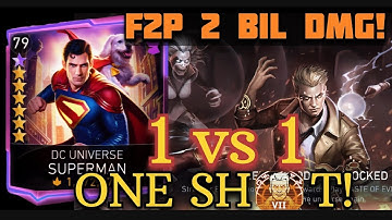 DCU SUPERMAN 1 vs 1 = F2P ONE SHOT!🔥 H7 Taste Of Evil Solo Raid in Injustice 2 Mobile Gameplay