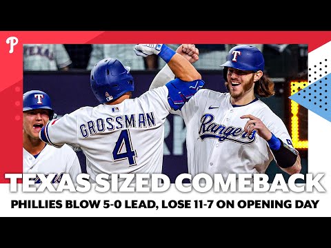 Phillies lose opener after Rangers rally back from 5-0 deficit, score nine in the 4th | Phillies PGL